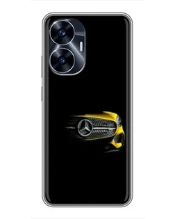 Чехол для Realme C55 с картинкой «Mercedes — ретро стиль»