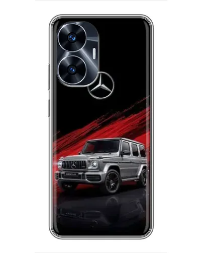 Чехол для Realme C55 с картинкой «Mercedes G-Class красный»