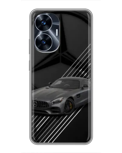 Чехол для Realme C55 с картинкой «Mercedes AMG — графика»