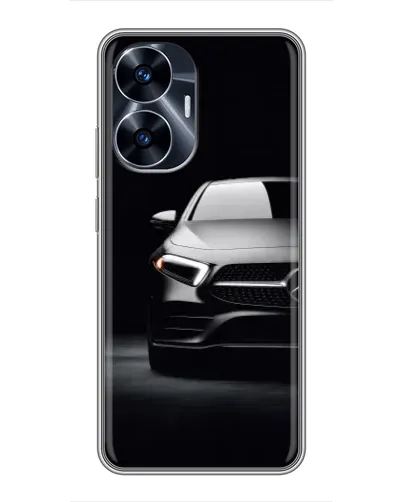 Чехол для Realme C55 с картинкой «Свет фар Mercedes»