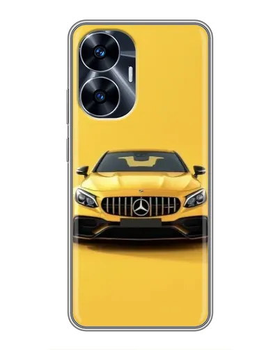 Чехол для Realme C55 с картинкой «Желтый Mercedes GT»