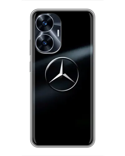 Чехол для Realme C55 с картинкой «Mercedes на металле» Чехол для Realme C55 с картинкой «Mercedes на металле»