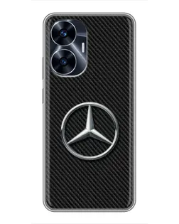 Чехол для Realme C55 с картинкой «Карбоновый Mercedes стиль»