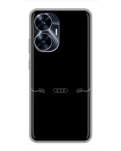 Чехол для Realme C55 с картинкой «Audi — световой подпись»