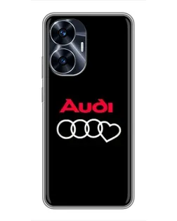 Чохол для Realme C55 з картинкою «Логотип Audi Heart»