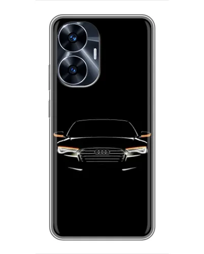 Чехол для Realme C55 с картинкой «Audi — ночной контур»