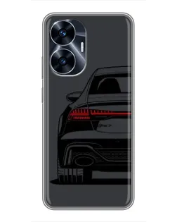 Чехол для Realme C55 с картинкой «Задняя часть Audi — арт»