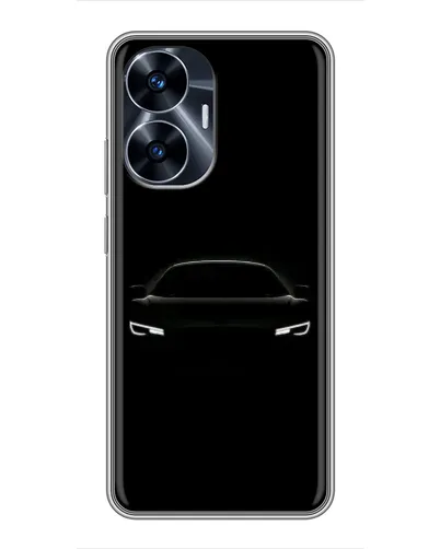 Чехол для Realme C55 с картинкой «Взгляд Audi в темноте»