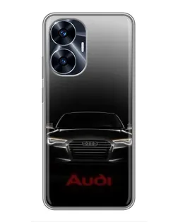 Чехол для Realme C55 с картинкой «Audi — градиентный контур»