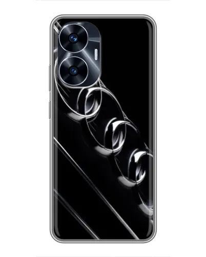 Чехол для Realme C55 с картинкой «Audi — абстрактные кольца»