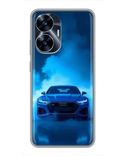 Чехол для Realme C55 с картинкой «Audi — голубая энергия»