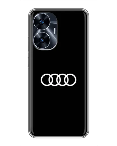 Чехол для Realme C55 с картинкой «Audi White Logo»