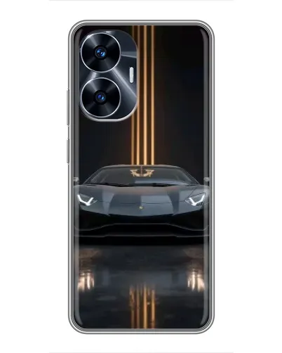 Чохол для Realme C55 з картинкою «Lamborghini золоті лінії»