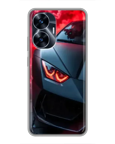 Чохол для Realme C55 з картинкою «Lamborghini червоне сяйво»
