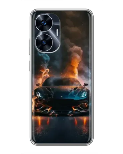 Чохол для Realme C55 з картинкою «Lamborghini димна естетика»