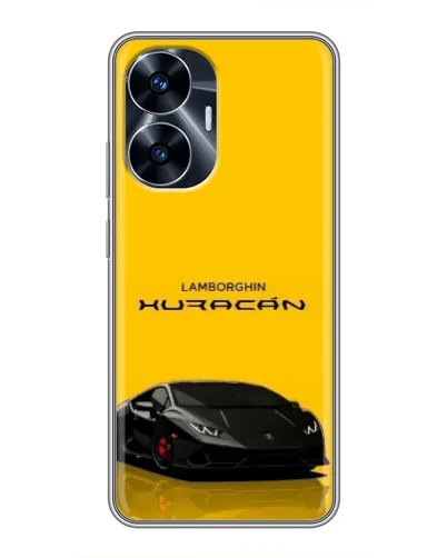 Чохол для Realme C55 з картинкою «Lamborghini Huracan чорний»