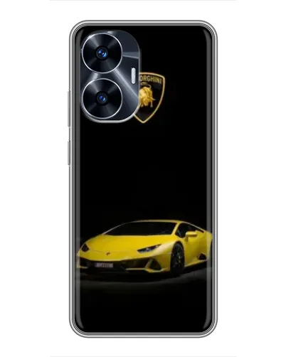 Чохол для Realme C55 з картинкою «Lamborghini жовтий акцент»