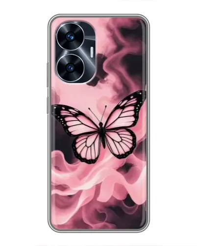 Чехол для Realme C55 с картинкой «Бабочка в дыму»