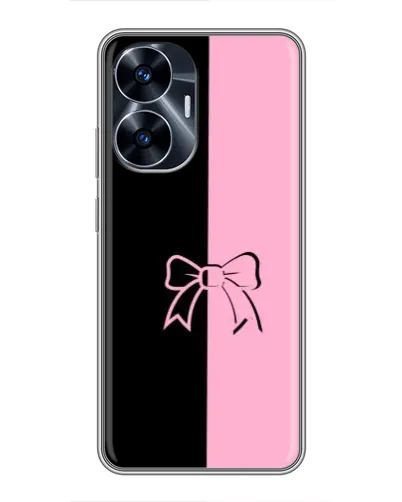 Чехол для Realme C55 с картинкой «Половинки банта»