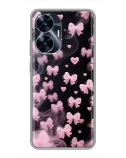 Чехол для Realme C55 с картинкой «Неоновое кружево»