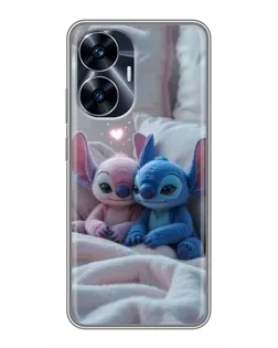 Чохол для Realme C55 з картинкою «Плюшеві Стіч Ангел»