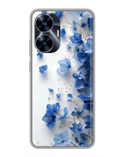 Чохол для Realme C55 з картинкою «Блакитний квітковий каскад» Чохол для Realme C55 з картинкою «Блакитний квітковий каскад»