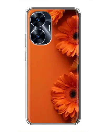 Чохол для Realme C55 з картинкою «Помаранчеві гербери»