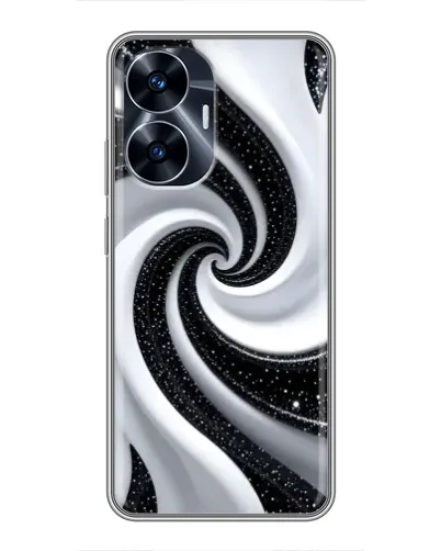 Чехол для Realme C55 с картинкой «Черно-белая спираль» Чехол для Realme C55 с картинкой «Черно-белая спираль»