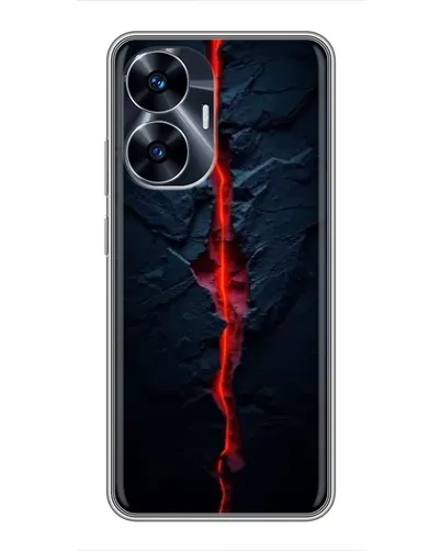 Чехол для Realme C55 с картинкой «Kрасная лавовая трещина» Чехол для Realme C55 с картинкой «Kрасная лавовая трещина»
