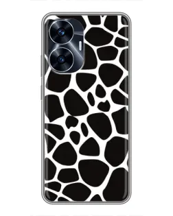 Чехол для Realme C55 с картинкой «Черно-белый жираф»