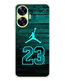 Чехол для Realme C56 с картинкой «Jordan Cyan 23»