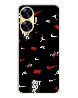 Чехол для Realme C56 с картинкой «Nike Mix Pattern»