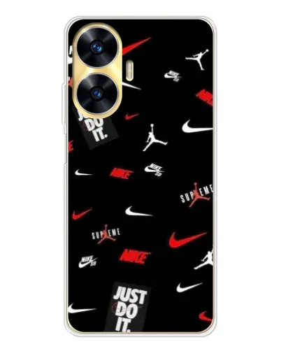 Чехол для Realme C56 с картинкой «Nike Mix Pattern»