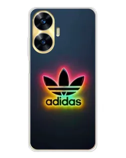 Чехол для Realme C56 с картинкой «Неоновый Adidas»