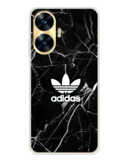 Чехол для Realme C56 с картинкой «Белый мрамор Adidas»