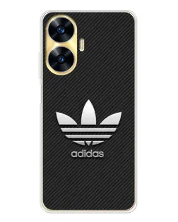 Чехол для Realme C56 с картинкой «Adidas Карбоновая текстура»