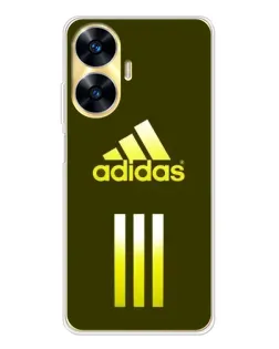 Чехол для Realme C56 с картинкой «Оливковый градиент Adidas»