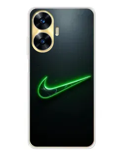 Чохол для Realme C56 з картинкою «Неоновий контур Nike»