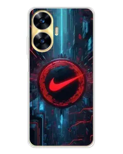 Чехол для Realme C56 с картинкой «Техногенный стиль Nike»