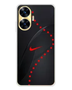Чехол для Realme C56 с картинкой «Абстрактный дизайн Nike»