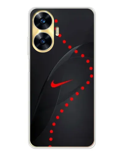 Чехол для Realme C56 с картинкой «Абстрактный дизайн Nike»