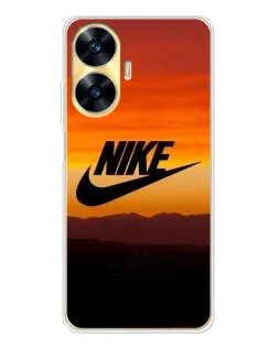 Чехол для Realme C56 с картинкой «Nike — вечерний горизонт»