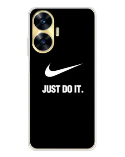Чехол для Realme C56 с картинкой «Классический принт Nike»