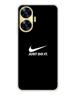 Чехол для Realme C56 с картинкой «Минимализм от Nike»