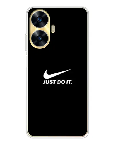 Чехол для Realme C56 с картинкой «Минимализм от Nike»