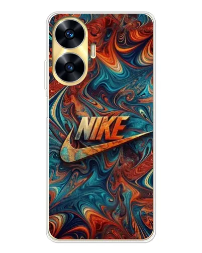 Чехол для Realme C56 с картинкой «Nike в абстракции»