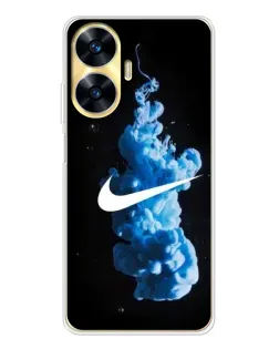 Чехол для Realme C56 с картинкой «Nike и синий дым»
