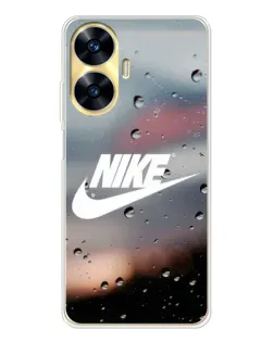 Чехол для Realme C56 с картинкой «Nike в стиле ретро»