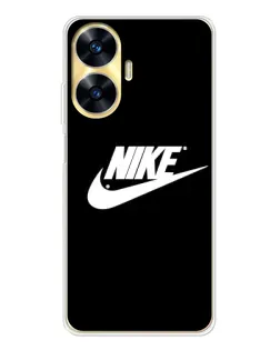 Чехол для Realme C56 с картинкой «Мазки краски Nike»