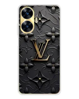 Чехол для Realme C56 с картинкой «Кожаная текстура LV»
